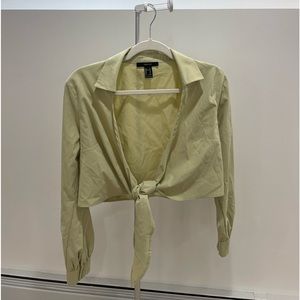 Forever 21 Tie Front Crop Top
